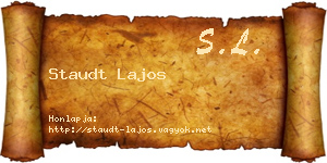 Staudt Lajos névjegykártya