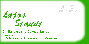 lajos staudt business card